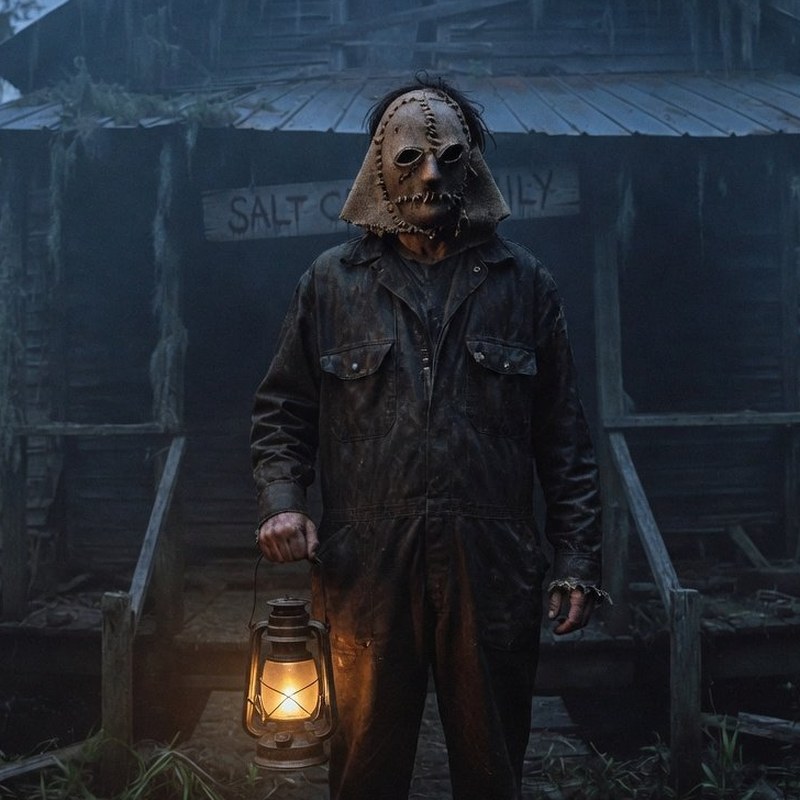 Daddy holding a lantern